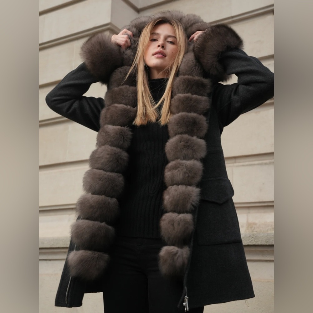 L.Cuppini Aspen Reversible Parka & Vest Dark Grey